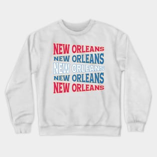 TEXT ART USA NEW ORLEANS Crewneck Sweatshirt